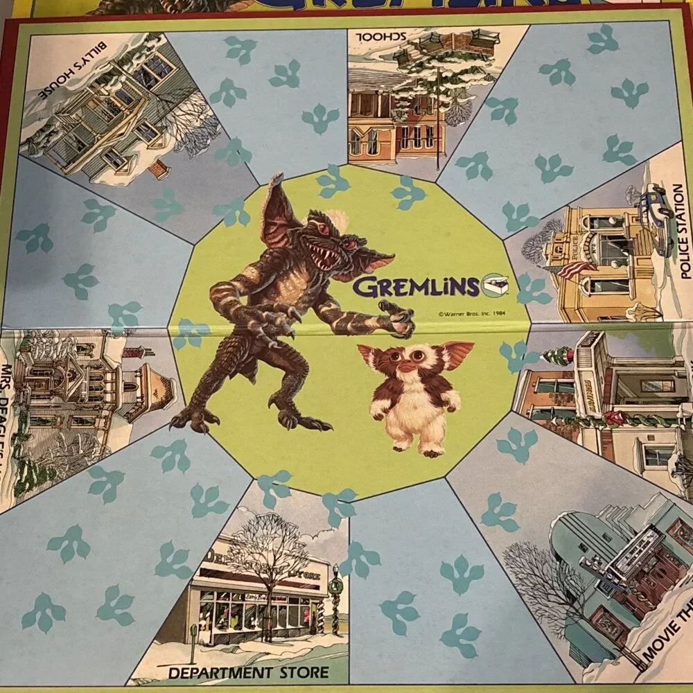 VINTAGE 1984 Gremlins Board Game Complete Golden Game Gizmo With Instructions